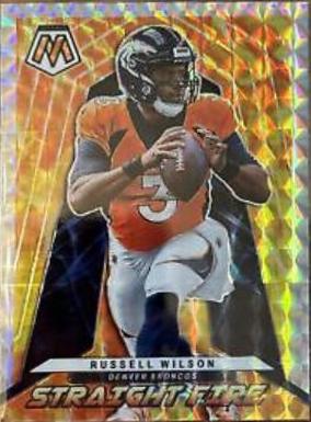 Russell Wilson #SF-6 Football Cards 2022 Panini Mosaic Straight Fire