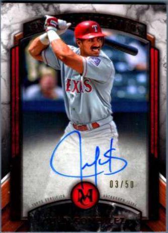 Juan Gonzalez #AA-JG Baseball Cards 2022 Topps Museum Collection Archival Autographs