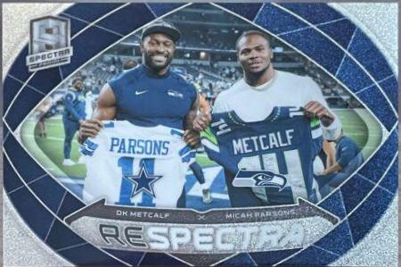 DK Metcalf / Micah Parsons #17 Football Cards 2023 Panini Spectra Respectra