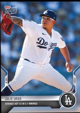 Julio Urias #419 2021 Topps Now Baseball