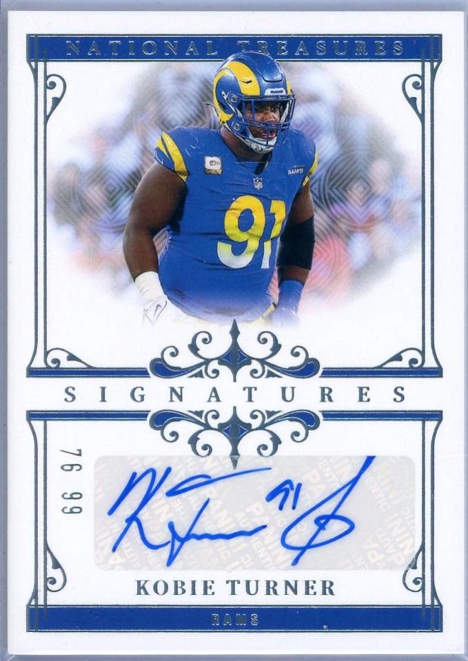 Kobie Turner #76 2025 Panini National Treasures Football Signatures