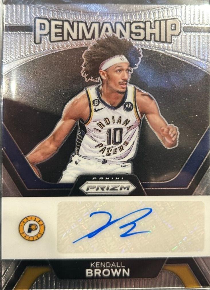 Kendall Brown #PNM-KLL Basketball Cards 2023 Panini Prizm Penmanship