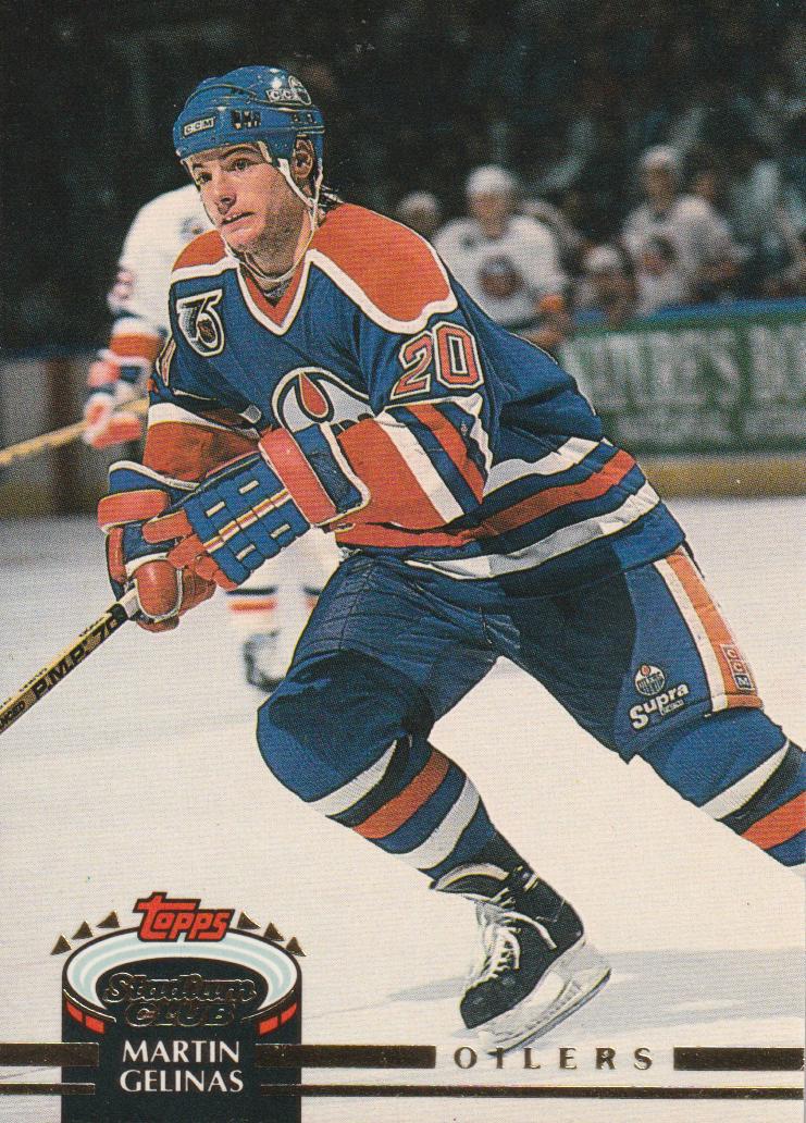 Martin Gelinas #314 Hockey Cards 1992 Stadium Club