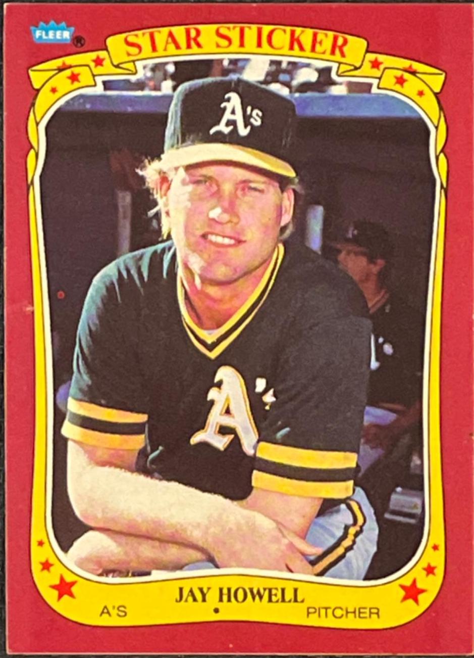 Jay Howell #62 Baseball Cards 1986 Fleer Star Stickers