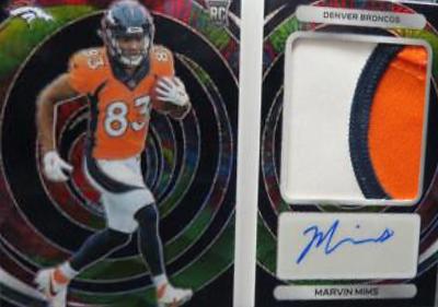 Marvin Mims #17 Football Cards 2023 Panini Spectra Rookie Autograph Meta