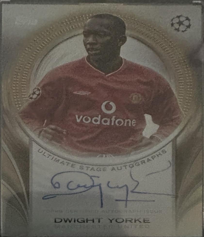 Dwight Yorke #USA-DY Soccer Cards 2024 Topps UEFA Ultimate Stage Autograph