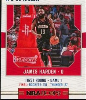 James Harden #34 Basketball Cards 2017 Panini Hoops Road to the Finals
