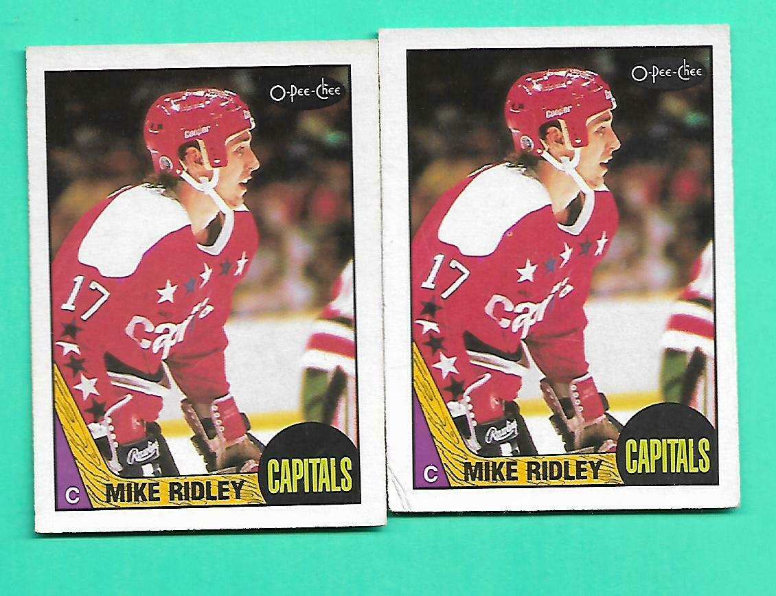 Mike Ridley #8 Hockey Cards 1987 O-Pee-Chee