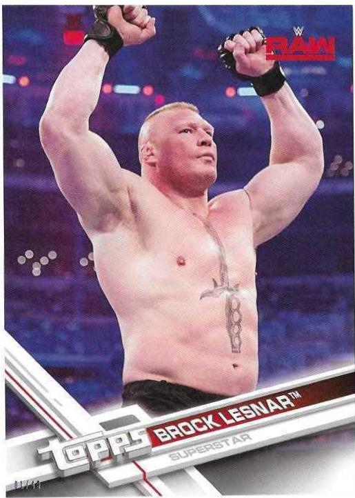 Brock Lesnar #10 Wrestling Cards 2017 Topps WWE