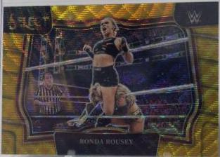 Ronda Rousey [Gold Wave] #225 Prices | 2023 Panini Select WWE ...