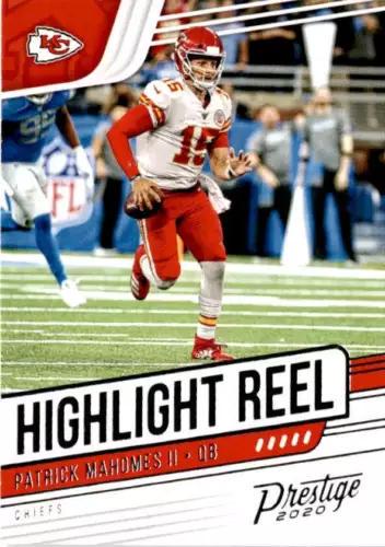 Patrick Mahomes II #HR-PM Football Cards 2020 Panini Prestige Highlight Reel