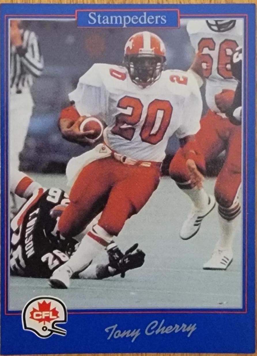 Tony Cherry #55 1991 Jogo Cfl Football