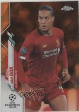 Virgil van Dijk #50 Soccer Cards 2019 Topps Chrome UEFA Champions League Sapphire