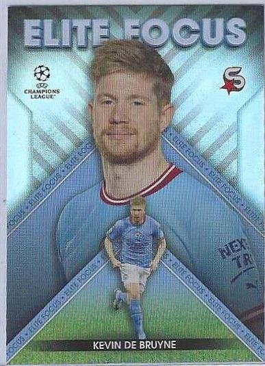 Kevin De Bruyne #EF-KDB Soccer Cards 2022 Topps UEFA Superstars Elite Focus