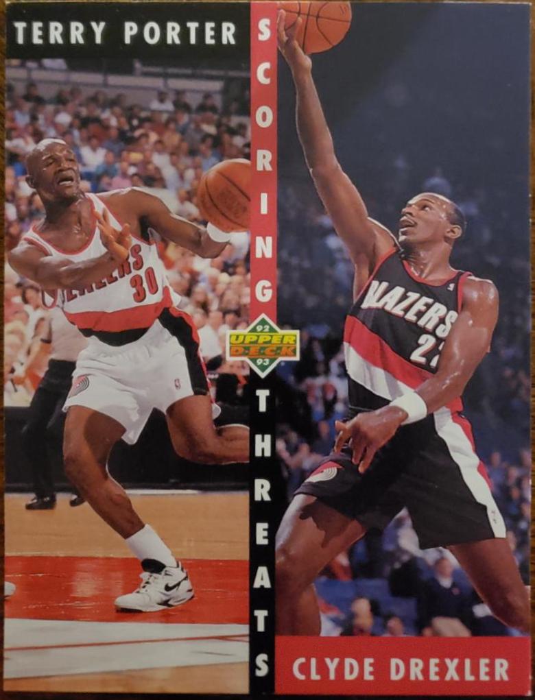 Terry Porter, Clyde Drexler #503 Basketball Cards 1992 Upper Deck