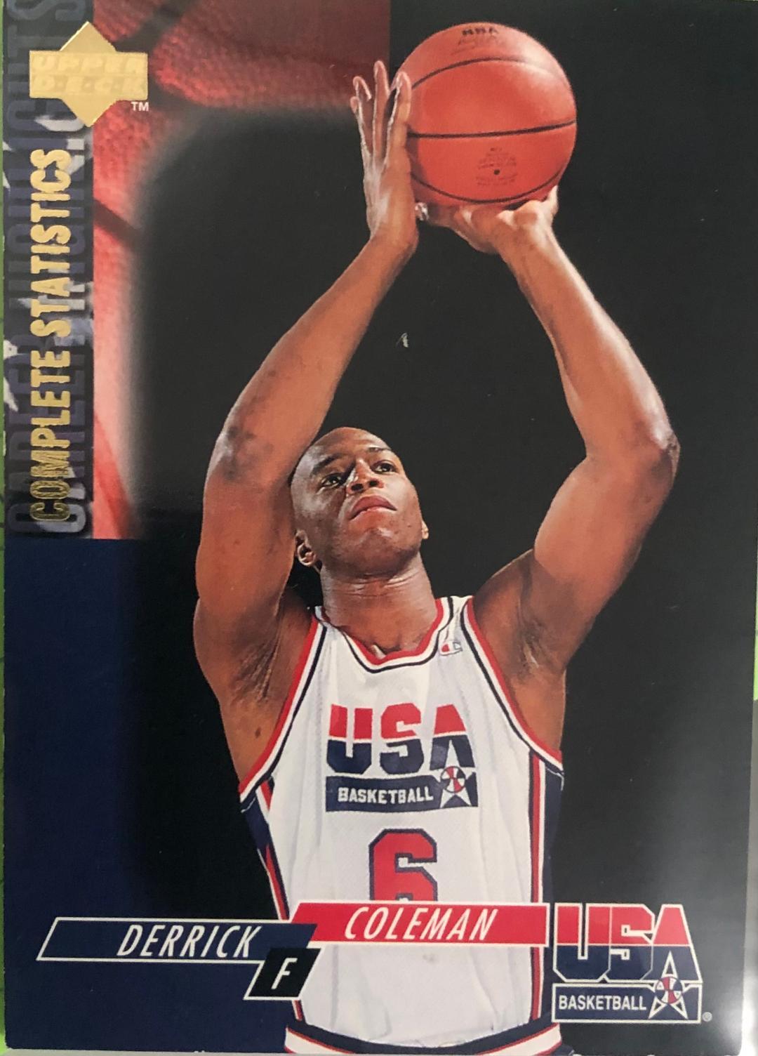 Derrick Coleman #6 Basketball Cards 1994 Upper Deck USA Basketball