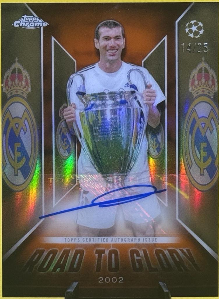 Zinedine Zidane #RTG-ZZ 2025 Topps Chrome UEFA Road To Glory Autograph