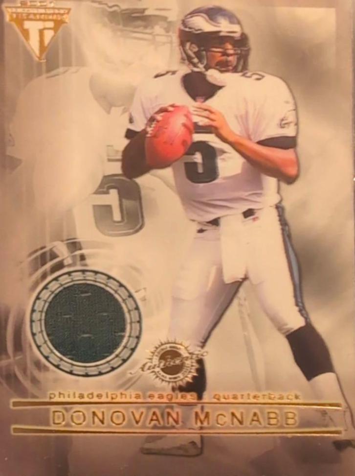 Donovan McNabb / Duce Staley #114 Football Cards 2001 Pacific Titanium Double Sided Jerseys