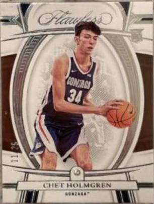 Chet Holmgren #4 Basketball Cards 2022 Panini Flawless Collegiate