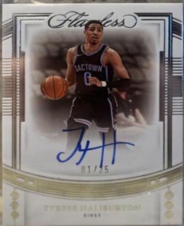 Tyrese Haliburton #5 Basketball Cards 2022 Panini Flawless Autograph