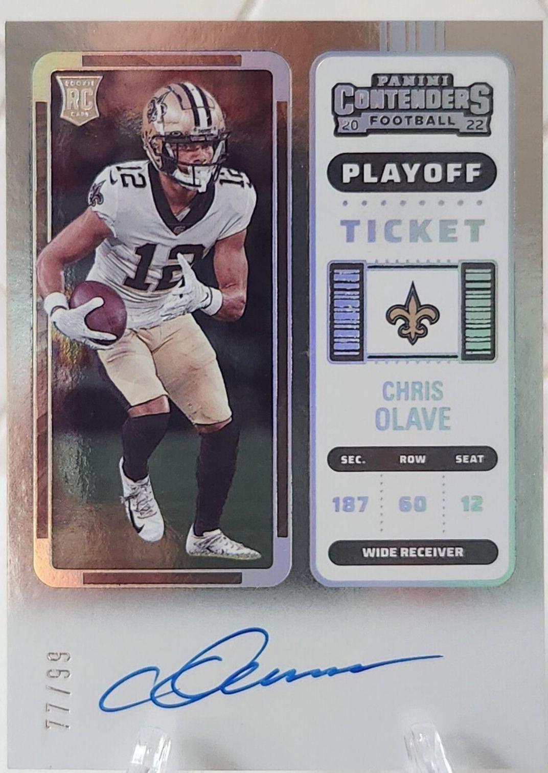 Chris Olave #109 Football Cards 2022 Panini Contenders Game Day Ticket Autographs