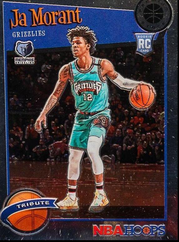 Ja Morant #297 Basketball Cards 2019 Panini Hoops Premium Stock
