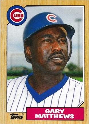 Gary Matthews #390 Baseball Cards 1987 Topps