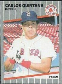 Carlos Quintana #95 Baseball Cards 1989 Fleer Glossy