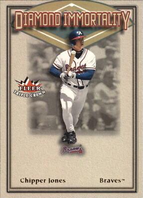 Chipper Jones #9 Baseball Cards 2002 Fleer Triple Crown Diamond Immortality