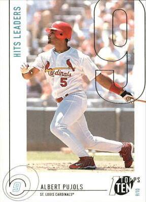 Albert Pujols #10 Baseball Cards 2002 Topps Ten