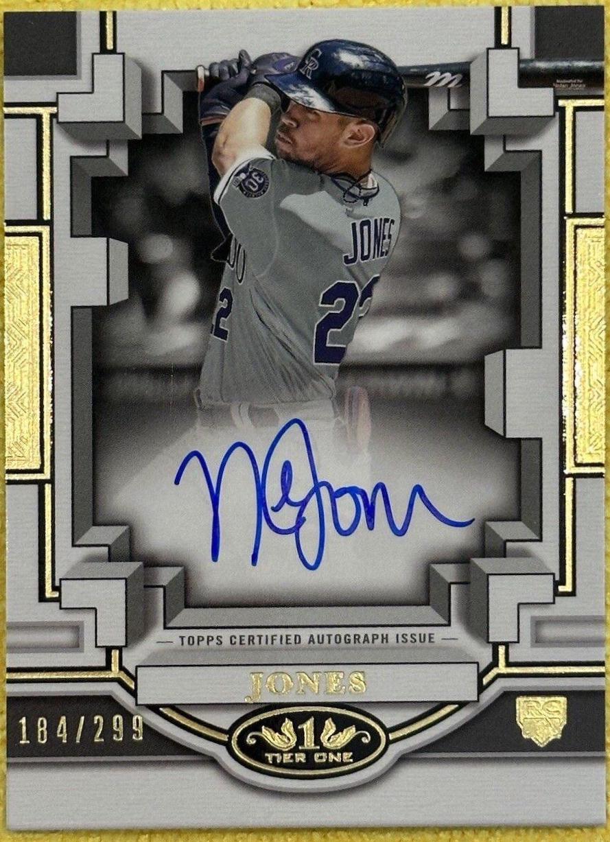Nolan Jones #BOA-NJ1 Baseball Cards 2023 Topps Tier One Break Out Autographs