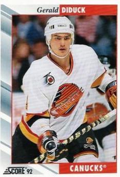 Gerald Diduck #34 Hockey Cards 1992 Score