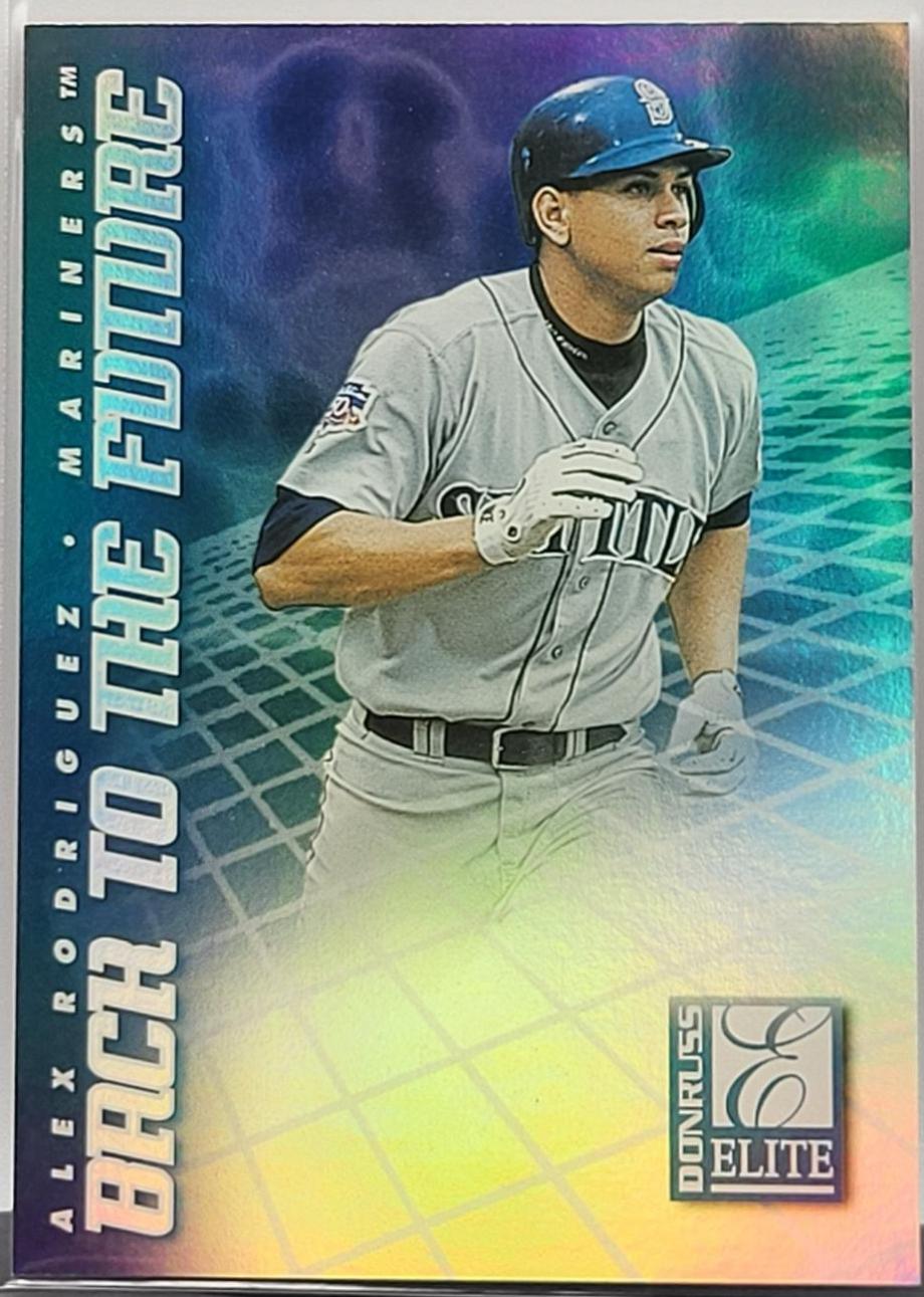 Alex Rodriguez, Nomar Garciaparra #8 Baseball Cards 1998 Donruss Elite Back to the Future