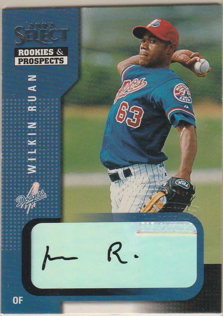 wilkin ruan #96 Baseball Cards 2002 Donruss Rookies Recollection Collection Autographs