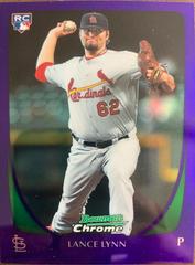 Lance Lynn [Purple Refractor] #65 Baseball Cards 2011 Bowman Chrome Draft Prices