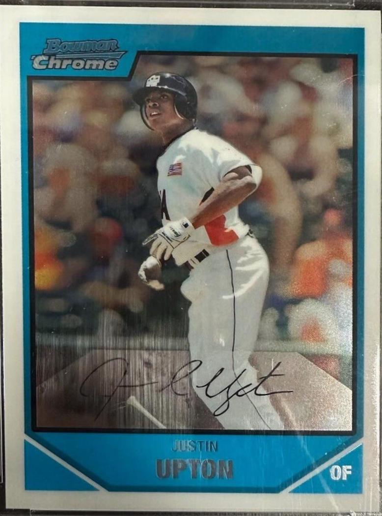 Justin Upton #110 Baseball Cards 2007 Bowman Chrome Draft Picks & Prospects