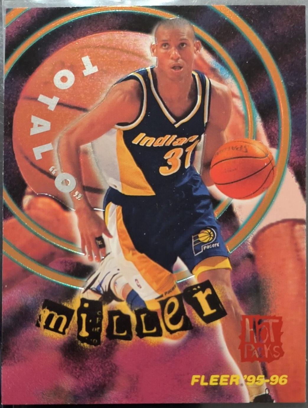 Reggie Miller #4 Basketball Cards 1995 Fleer Total O Hot Pack