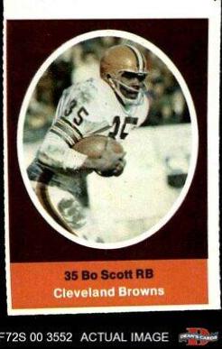 Bo Scott Football Cards 1972 Sunoco Stamps