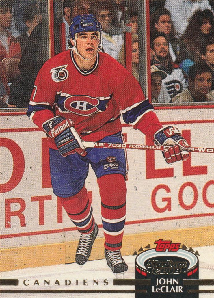 John LeClair #181 Hockey Cards 1992 Stadium Club