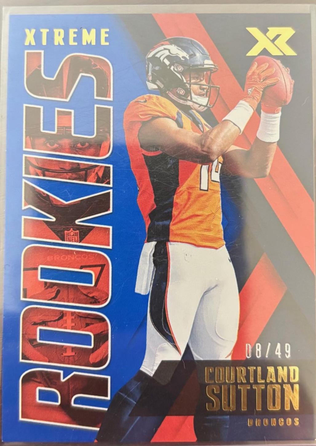 Courtland Sutton #X-15 Football Cards 2018 Panini XR Xtreme Rookies