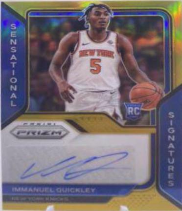 Immanuel Quickley Basketball Cards 2020 Panini Prizm Sensational Signatures