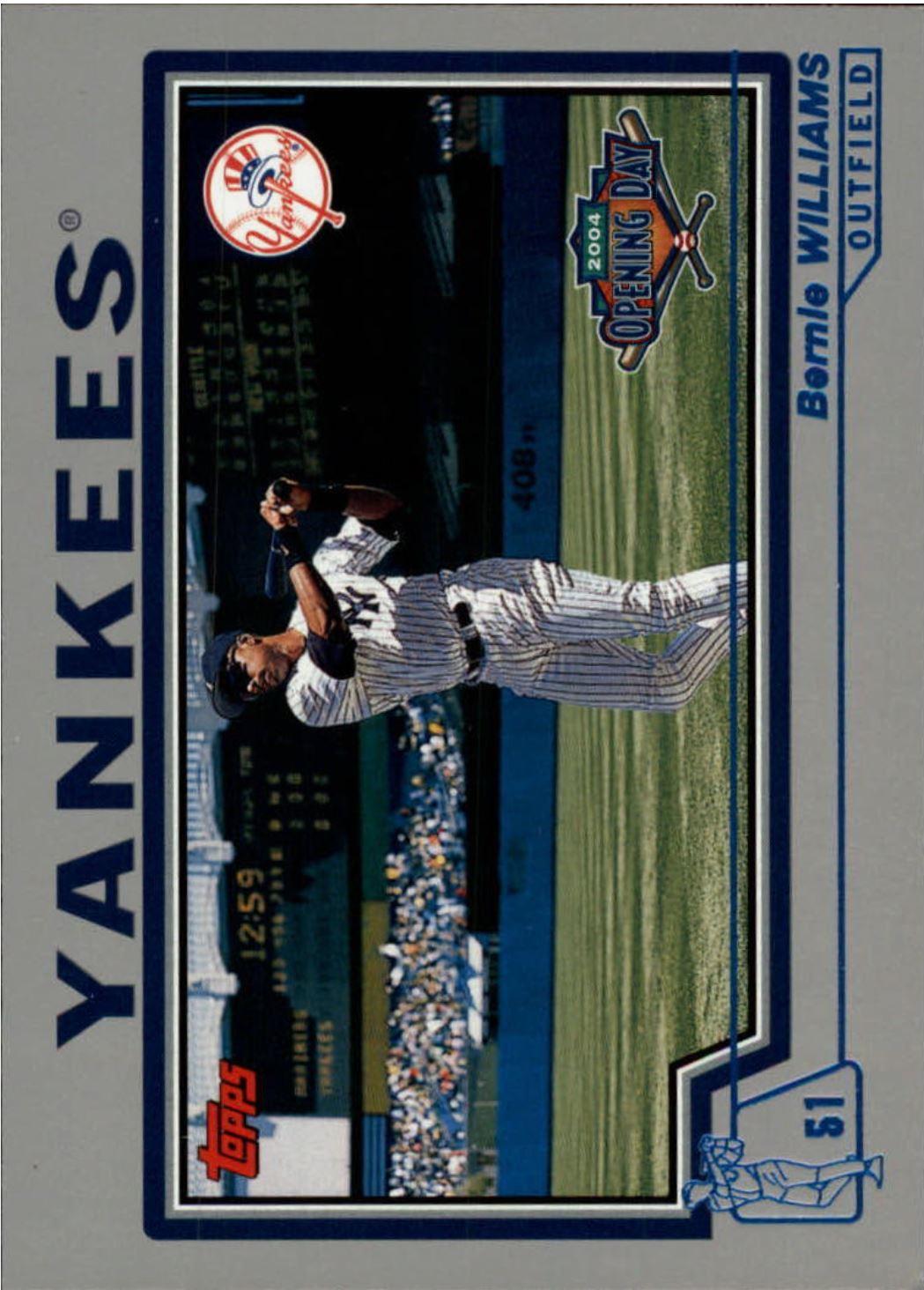 Bernie Williams #71 Baseball Cards 2004 Topps Opening Day