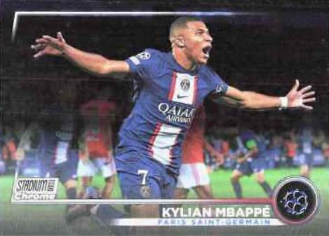 Kylian Mbappe #2 Soccer Cards 2022 Stadium Club Chrome UEFA Competitions