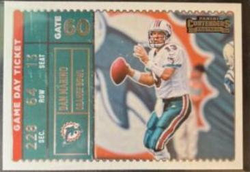 Dan Marino #GDT-DMA Football Cards 2022 Panini Contenders Game Day Ticket