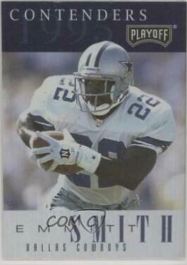 Emmitt Smith #22 Football Cards 1995 Playoff Contenders