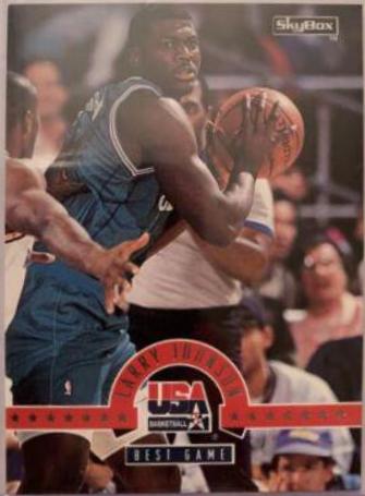 Larry Johnson #9 Basketball Cards 1994 Skybox USA Basketball