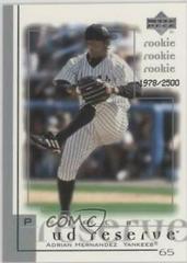 Adrian Hernandez #183 Baseball Cards 2001 Upper Deck Reserve Prices