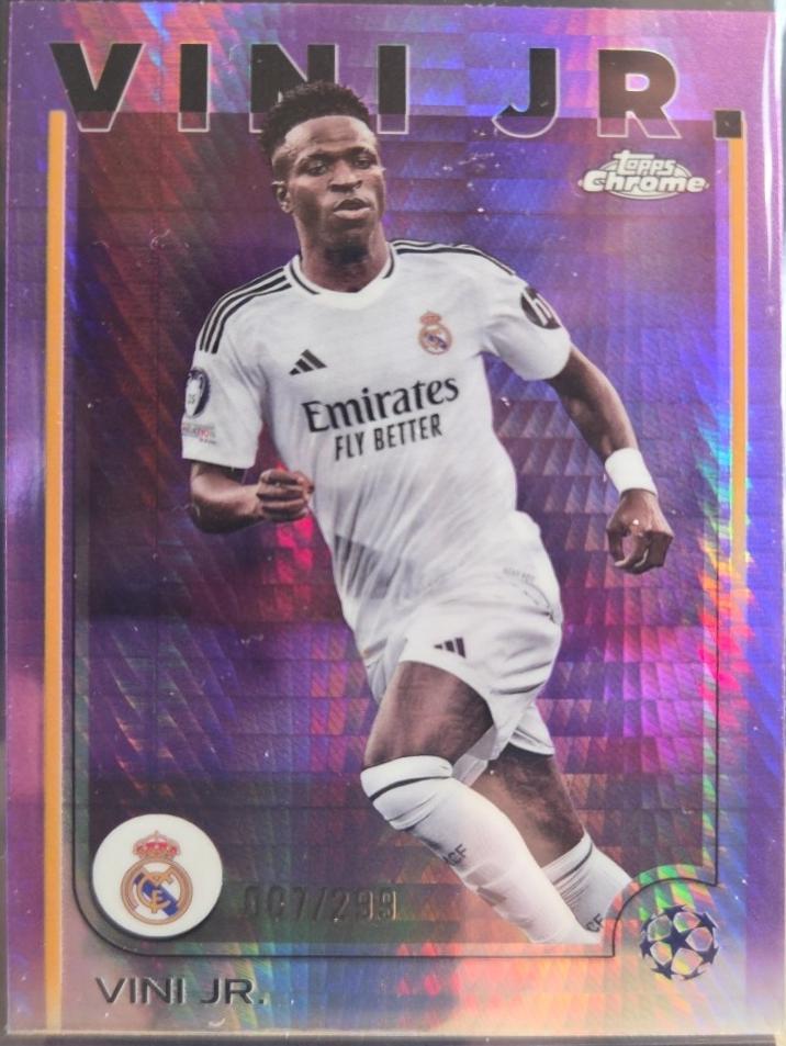 Vini Jr. [Violet Refractor] #7 Prices | 2024 Topps Chrome UEFA | Soccer ...
