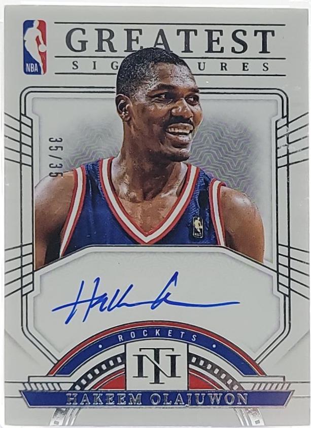 Hakeem Olajuwon #29 Basketball Cards 2023 Panini National Treasures NBA Greatest Signatures