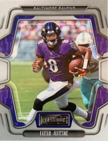 Lamar Jackson #1 Football Cards 2022 Panini Playbook